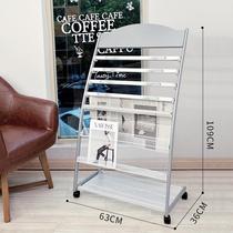 Newspaper Racks Clips Book Newspaper Shelves Small Magazines Propaganda Floor Display Containing Simple Objects Office Press Shelf