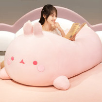 Cute rabbit wool suede toy big number doll cloth doll sleeping with pillow ultra soft girl birthday present