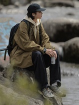 Nobodyknows original homemade Japanese profile solid color function cityboy loose mens and womens shirt coat