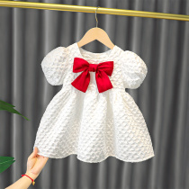  Korean girls summer dress Childrens skirt Summer thin Western style baby year-old baby dress princess skirt