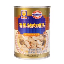 Shanghai Merlin Steamed Pork Canned Pork 550g * 4 cooked food Next meal Cooking Saucepan Open Jar Ready-to-eat Old Taste