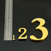 Custom metal bronze number size English letters large house number Room number number digital identification house number number door