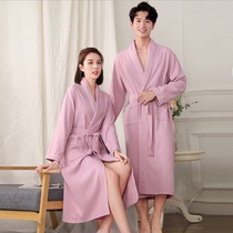 Spring and autumn Summer Huafg bathrobe hotel lovers sleeping robes for men and women big code absorbent bath clothes beauty salon sweaty