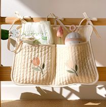 ins Korean crib quilted storage hanging bag trolley bag diaper diaper baby bottle toy storage bag storage bag
