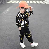 Childrens clothing boys autumn suit 2021 new spring and autumn foreign gas baby Korean clothes children handsome two-piece tide