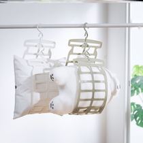 Sun pillow artifact household balcony windproof pillow rack pillow drying net bag drying net pocket pillow pillow core special shelf hanger hanger