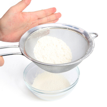 School kitchen household 30 mesh stainless steel sieve handheld flour sieve baking tools sugar powder filter screen
