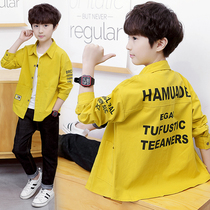 Boys shirt Spring and Autumn New Childrens Casual Shirt in Korean version of foreign-style little boy jacket cotton coat