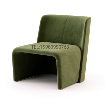 Modern simple cloth single-person sofa chair sample room hotel accommodation room leisure chair art light luxury