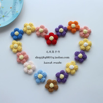 Puff Flowers Finished Products Hair Clip Hair Ring Petal Bag Custom Hand Woven Wool Thread Material Bag Small Red Book Co-Style