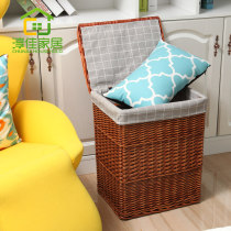 Storage basket dirty clothes basket rattan dirty clothes storage basket whole willow dirty clothes basket Junjia home toys storage basket