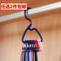 Japan KM minimalist wardrobe tie belt storage rack scarf silk scarf adhesive hook rack belt rack with 9 adhesive hook