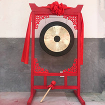 Gong with shelf flower window hollow antique Gong frame 36cm 50cm Gong 40cm Gong handover ceremony Gong shelf