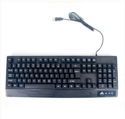 金河田商务通KM019单键盘台式机笔记本家用办公通用USB键盘接口