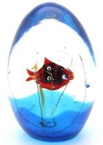 murano murano red striped fish aquarium art glass paperweight ornaments Crystal desktop crafts