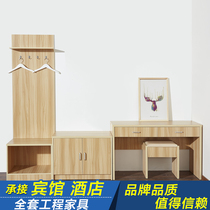 Custom Quick Hotel Guest House Apartments Room Furniture Writing Desk Style Computer Desk Luggage Cabinet Rack Table TV Cabinet