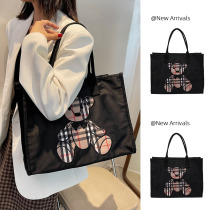 Mother Mother Bag 2021 New Fashion Cartoon Little Bear Tote Bag Large Capacity Single Shoulder Carry-on Canvas Mommy Bag