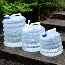 Portable folding bucket Outdoor food grade PE drinking water bucket Large size ultra-light vehicle with water storage bucket travel
