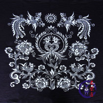 Batik square tablecloth tablecloth Guizhou tourism specialty single-layer mural concentric bird 90 * 90cm