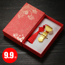 16gu Disc Creative Gold Ruyi Personality U Disc Customized Loo Lettering 32g Uber Phone Computer Dual-use 64 Large Capacity High Speed Music On-board Pendant 8 Cute Girls Mini U Pan