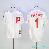 Baseball uniform Phillies Philadelphia Phillies 1#ASHBURN Baseball shirt Retro T-shirt Men