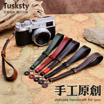 Applicable to Micro Single Camera Fuji X100V XT20 X100FXPRO2 XT30 XT3 Retro Coal Leather wrist band