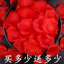 Simulation petal fake rose bed flower knot wedding wedding confession hand flower piece decoration sprinkled petals to create romantic arrangement