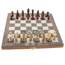 The US 30 x 30cm luxury wooden folding chess backgammon backgammon flag International Chess