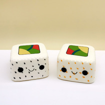 Simulation food square rice sushi slow rebound pinch music decompression PU foam with fragrance toy Squishy