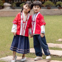 Little boy Hanfu Spring and Autumn Chinese style costume childrens Tang suit girl ancient dress kindergarten costume