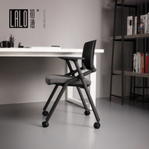Lalo Foldable Belt Training Chair Modern Design with Armchair Black and White Gray Office Chair