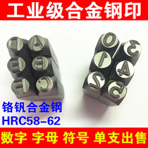 Single steel print retail sale steel code number English letter Orthodox anti-body sign steel word head number font