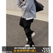 (STS)Double Zipper Double pressure Zipper Korean High Street function Joker casual trousers mens trend