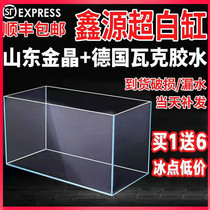  Jinjing ultra-white glass fish tank custom rectangular large and small custom living room landscaping 60cm80 grass tank turtle