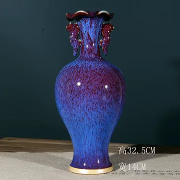 中国鈞瓷　鈞窯　鈞窯瓷　飾り壺　花瓶　花入　インテリア 钧瓷花瓶-钧瓷花瓶促销价格、钧瓷花瓶品牌- 淘宝