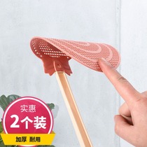 Fly swatter plastic racquet does not rotten household thick and long handle manual large mosquito mosquito killing artifact silicone