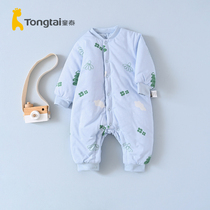 Tongtai autumn and winter 1-18 months baby children men and women warm and comfortable closed crotch cotton clothes off one-piece clothes