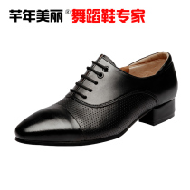 Qiannian beautiful new modern dance shoes men Latin dance shoes soft bottom square ballroom dance shoes comfortable dance shoes men