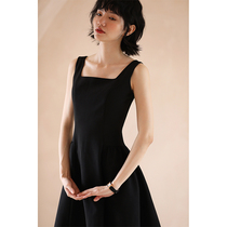  Miss Haji 21 autumn new Hepburn style small waist temperament dress childrens waist thin black skirt