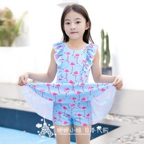 Japanese adult childrens swimsuit Girls baby sunscreen swimsuit Medium and large child girl one-piece skirt student swimsuit