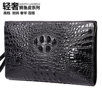 Thailand crocodile leather handbag mens Tide brand net red leather casual large capacity handbag business personality envelope clip bag