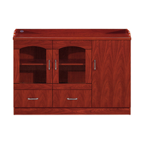 Paint tea cabinet of a two-door three small cabinet stickers walnut veneer yin shui ju solid wood board lockers