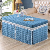 Electric stove cover fire cover new rectangular cloth European style winter thick living room plus Velvet Coffee Table fire table cover