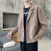 Small suit jacket mens uniform loose Port wind leisure port wind ins suit Ruffian handsome Korean version of trend coat single piece