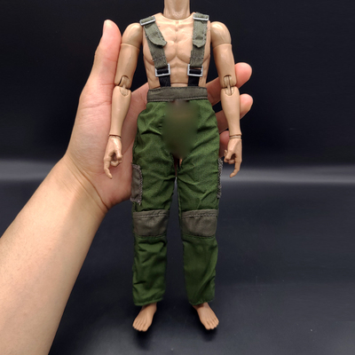 taobao agent Clothing, suspenders, doll, casual trousers, scale 1:6, soldier