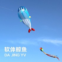 Whale kite Traditional beginner Spring tour Characteristic outing Cartoon take-off net red Simple easy-to-fly kite stereo 2021