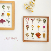 Eternal flower dried flower plant specimen retro photo frame home decoration painting background wall hanging hand as holiday gift