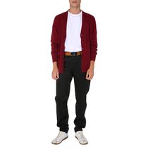 Maison Margiela Cashmere V-neck colorblock knit cardigan mens 2021 new luxury