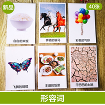Adjective cards Autism Training cards ABA teaching aids for autistic children Language stunting