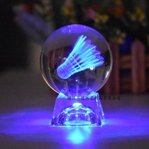 Badminton crystal ornaments gift luminous ball teachers day to send teacher boyfriend creative gift classmate sports meeting
